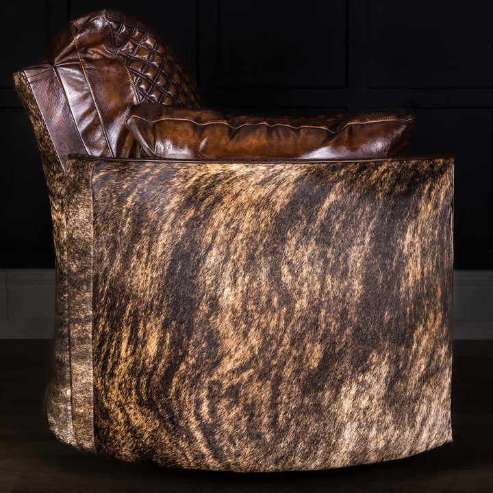 Frontier Snug Leather Swivel Recliner