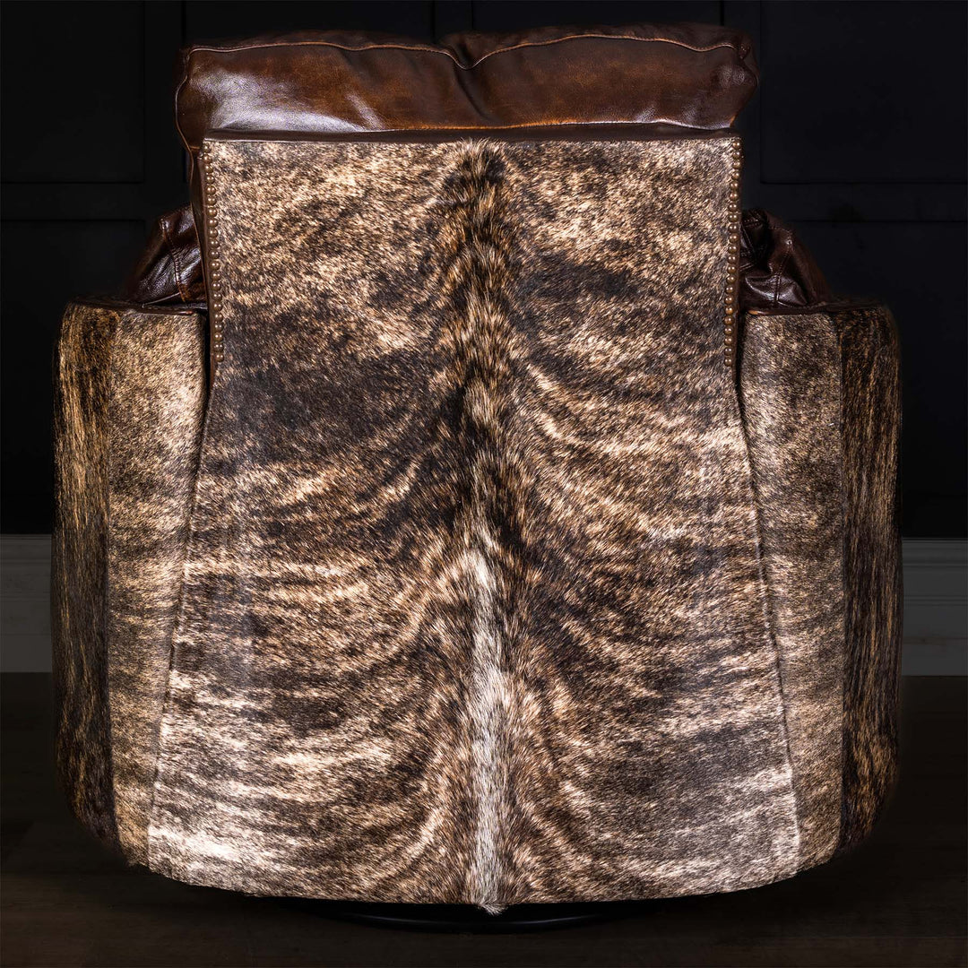 Frontier Snug Leather Swivel Recliner