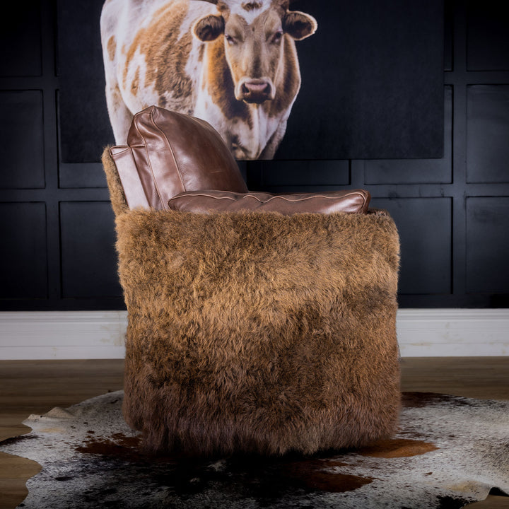 Gatlin Buffalo Snug Leather Swivel Recliner