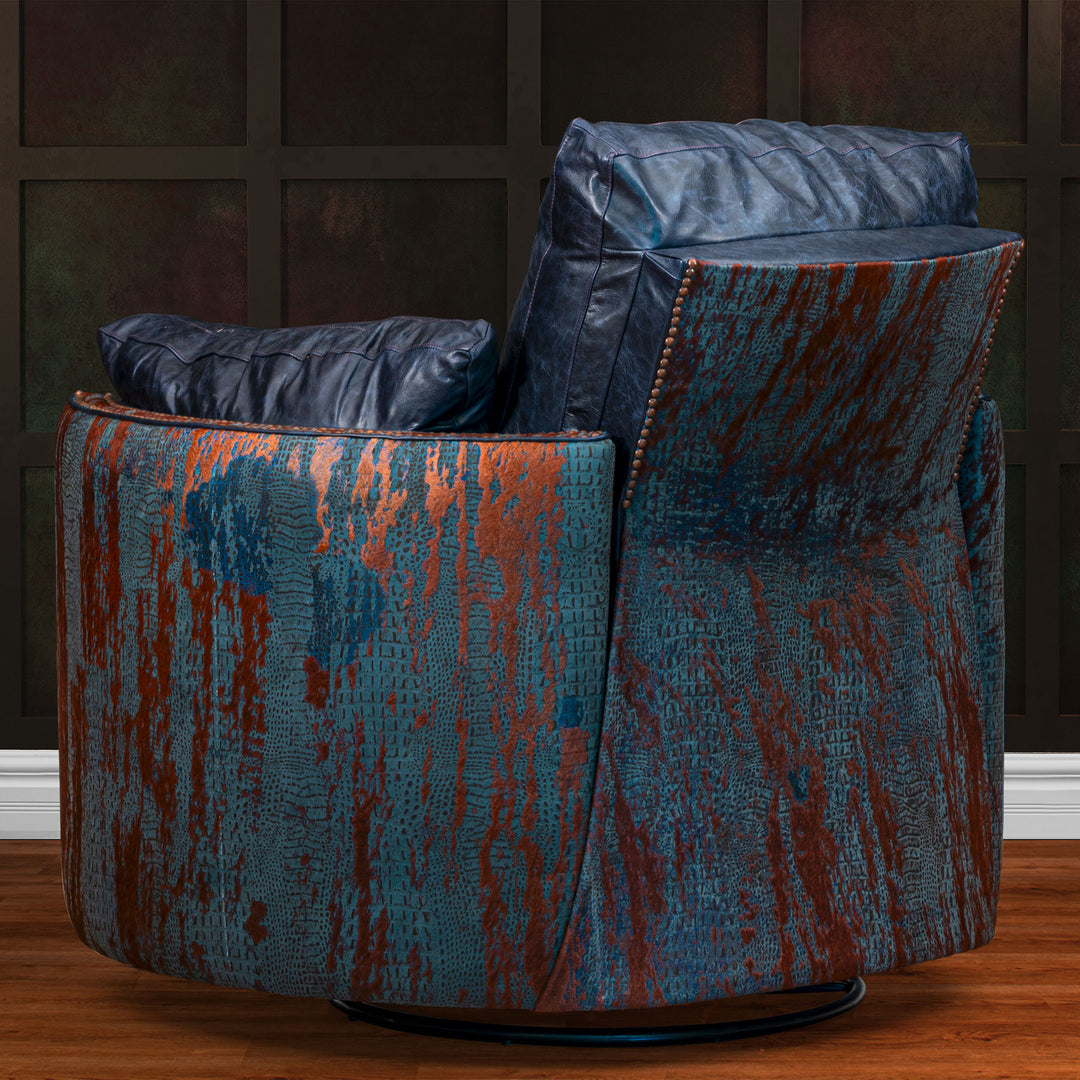 Glendo Snug Leather Swivel Recliner