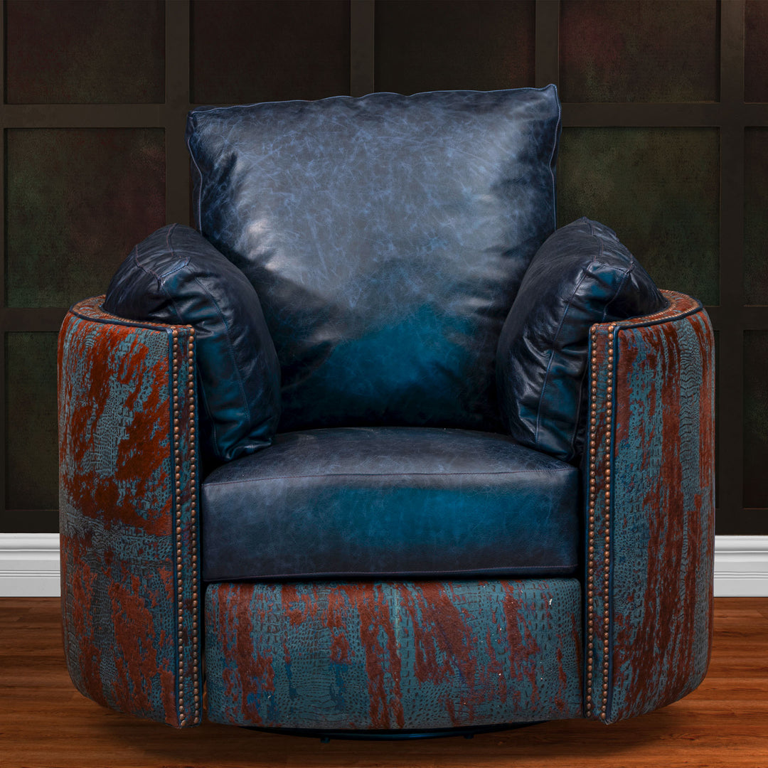 Glendo Snug Leather Swivel Recliner