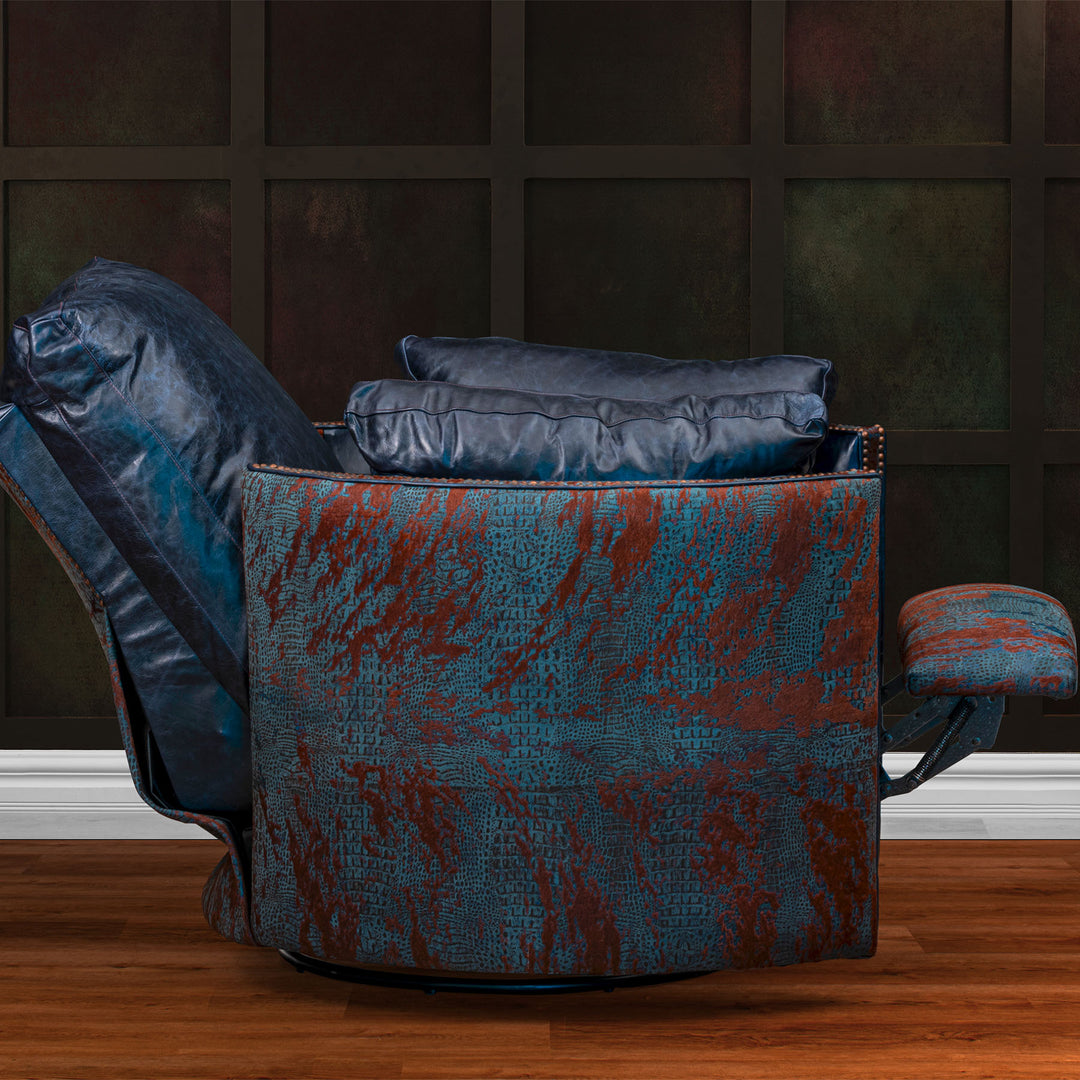 Glendo Snug Leather Swivel Recliner