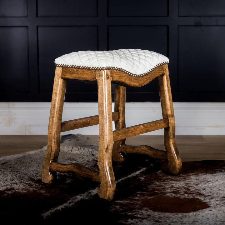 Grandview Leather Saddle Stool
