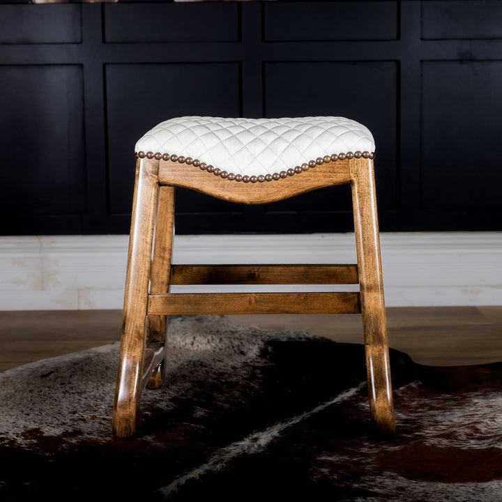Grandview Leather Saddle Stool