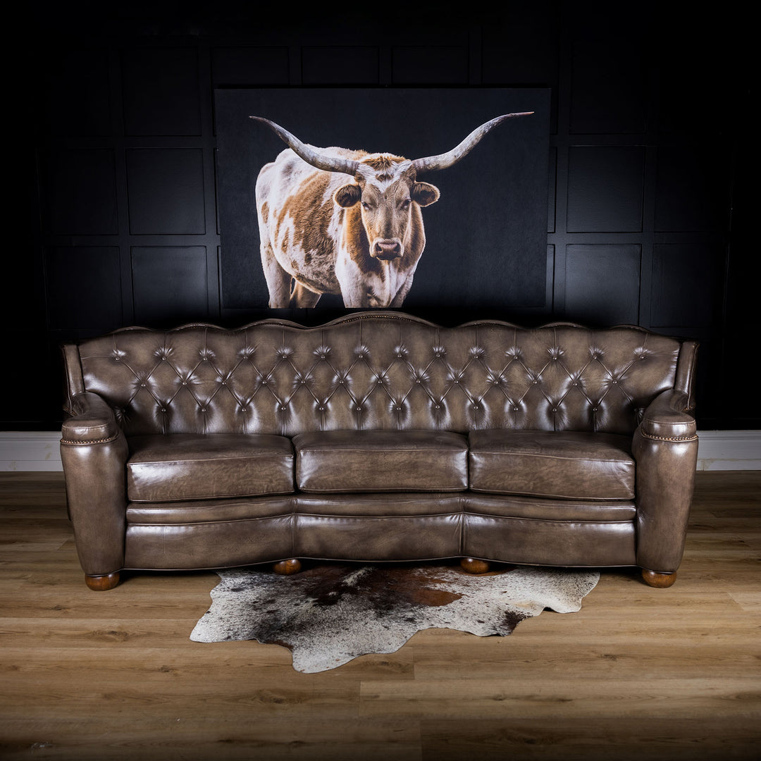 Grey Western Tufted Sofa