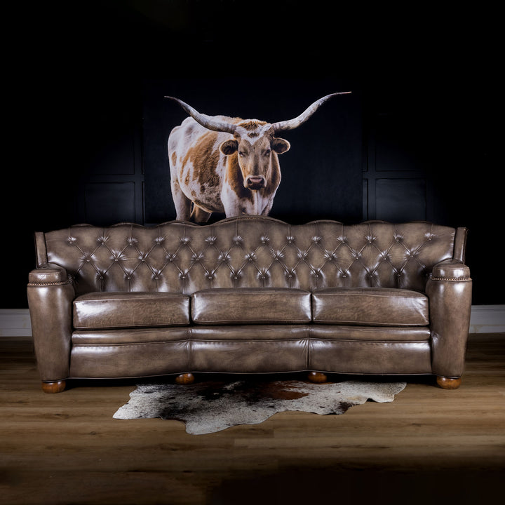 Grey Western Tufted Sofa
