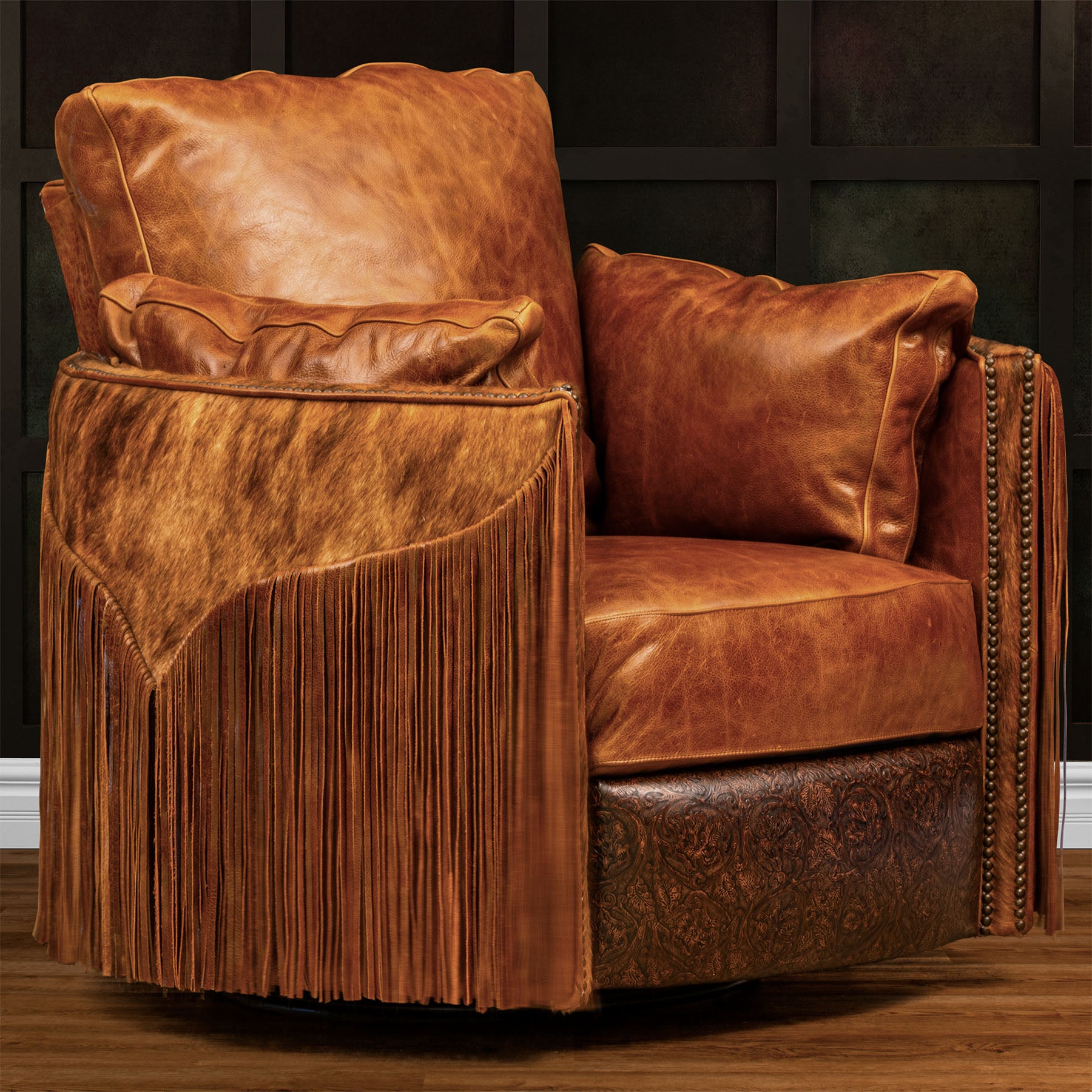 Houston Snug Leather Swivel Recliner – Texas Leather Western Collection