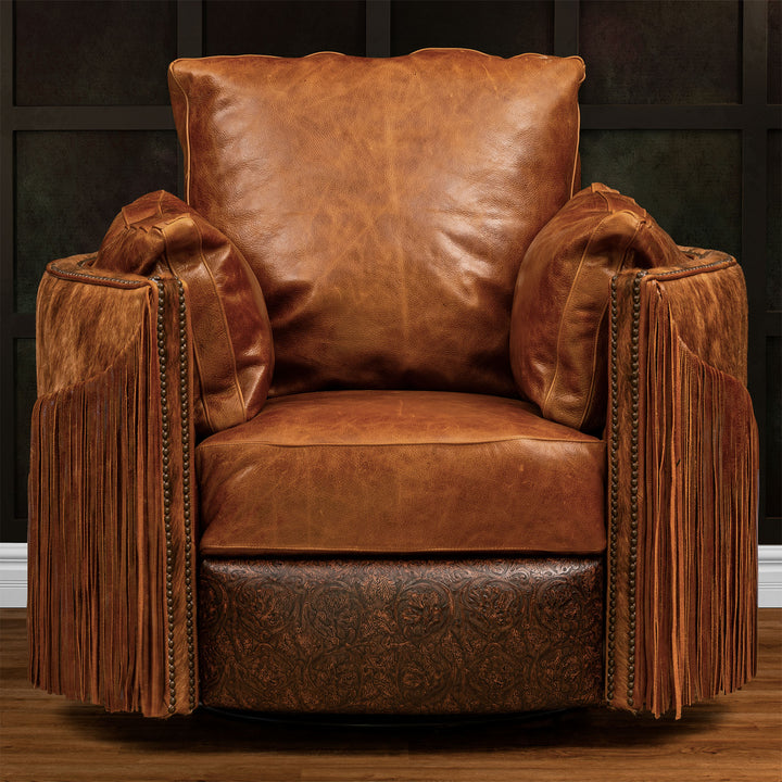 Houston Snug Leather Swivel Recliner