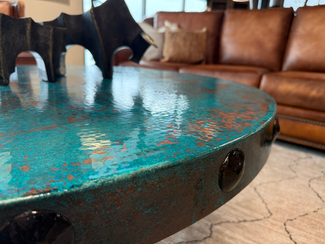 Copper Verde Round Coffee Table