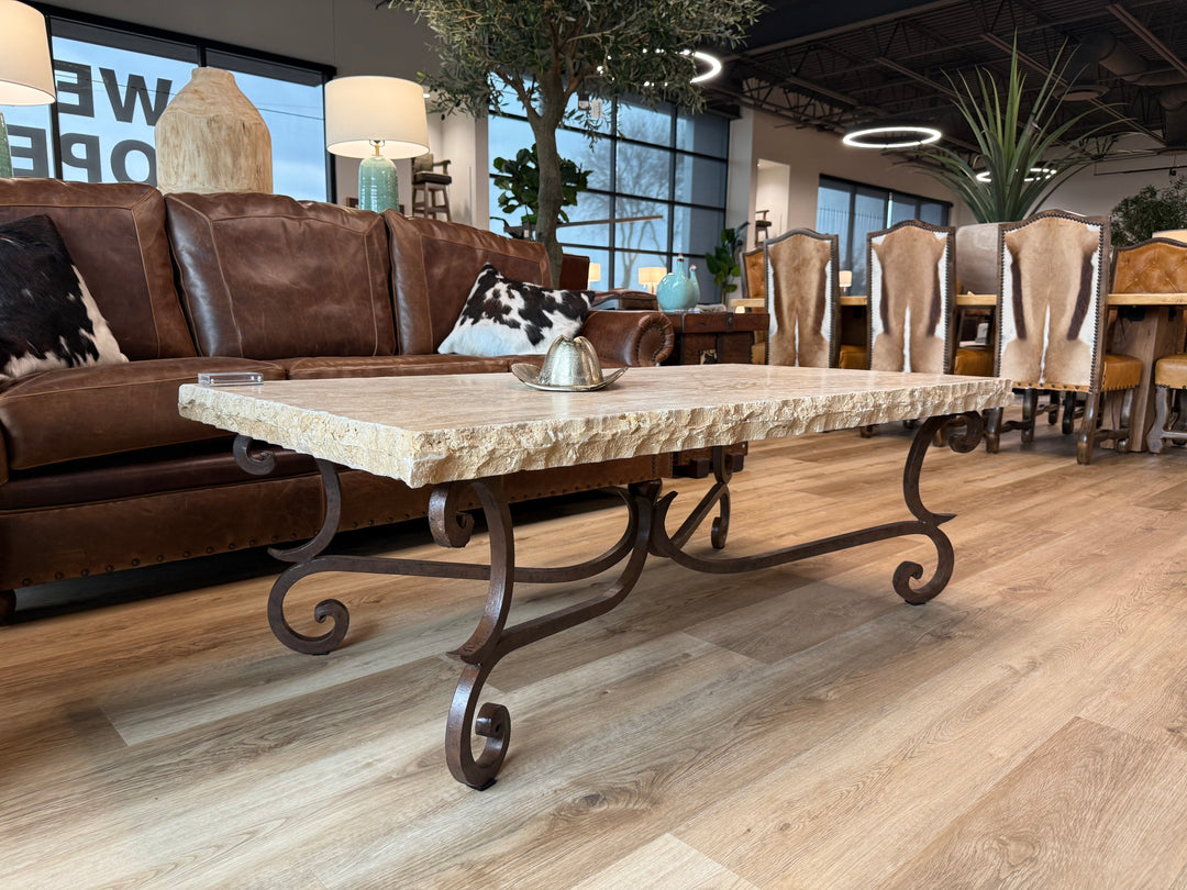 Travertine Live Edge Coffee Table