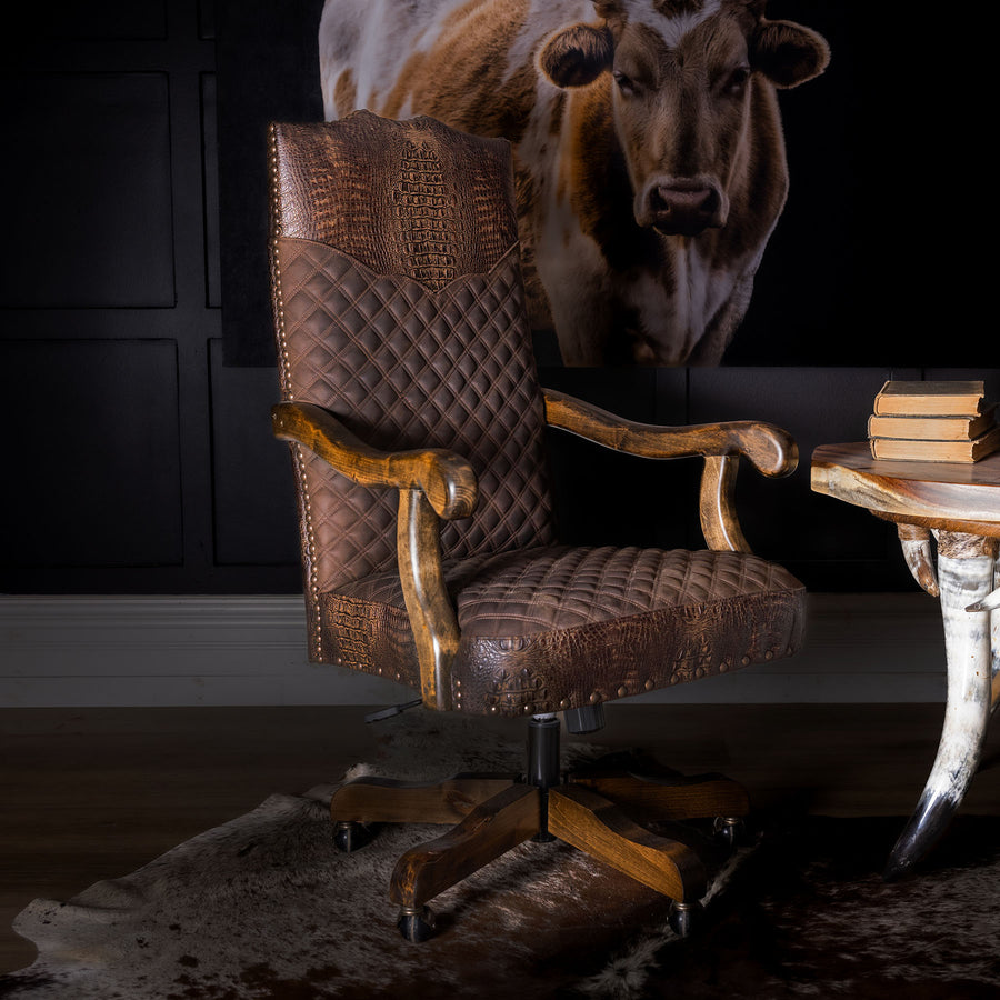 Western Office Chairs – Texas Leather Western Collection