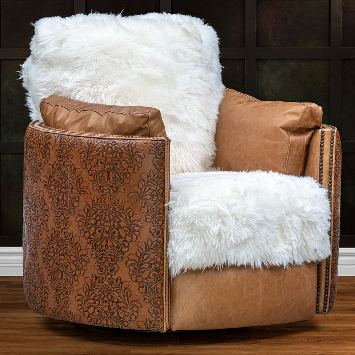 Lakota Snug Leather Swivel Recliner