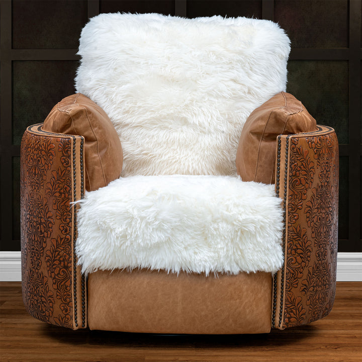 Lakota Snug Leather Swivel Recliner