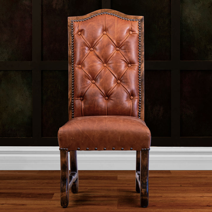 Laramie Tufted Leather Dining Chair