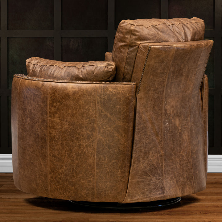 Latexo Snug Leather Swivel Recliner