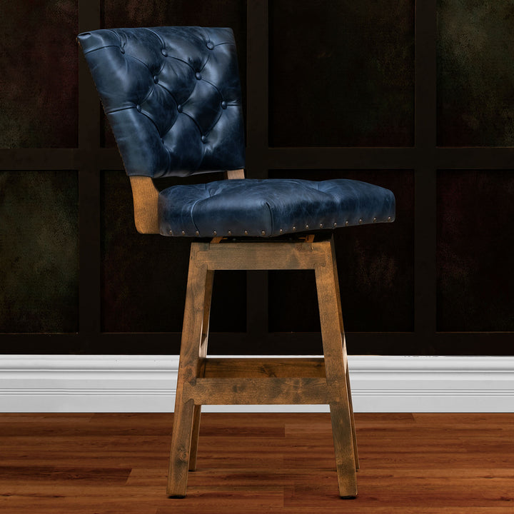 Lupine RJ Chisum Tufted Leather Barstool