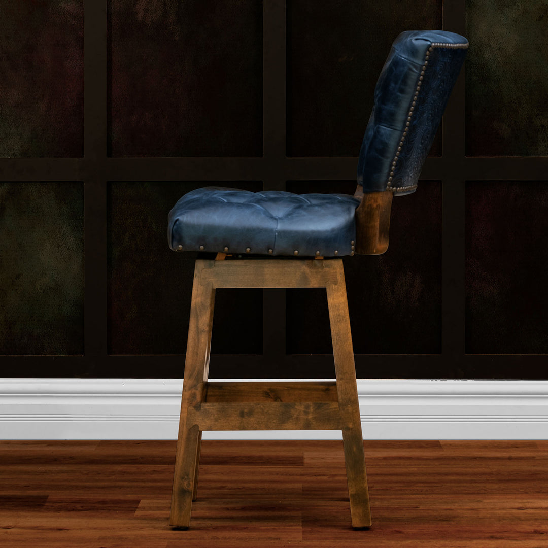 Lupine RJ Chisum Tufted Leather Barstool
