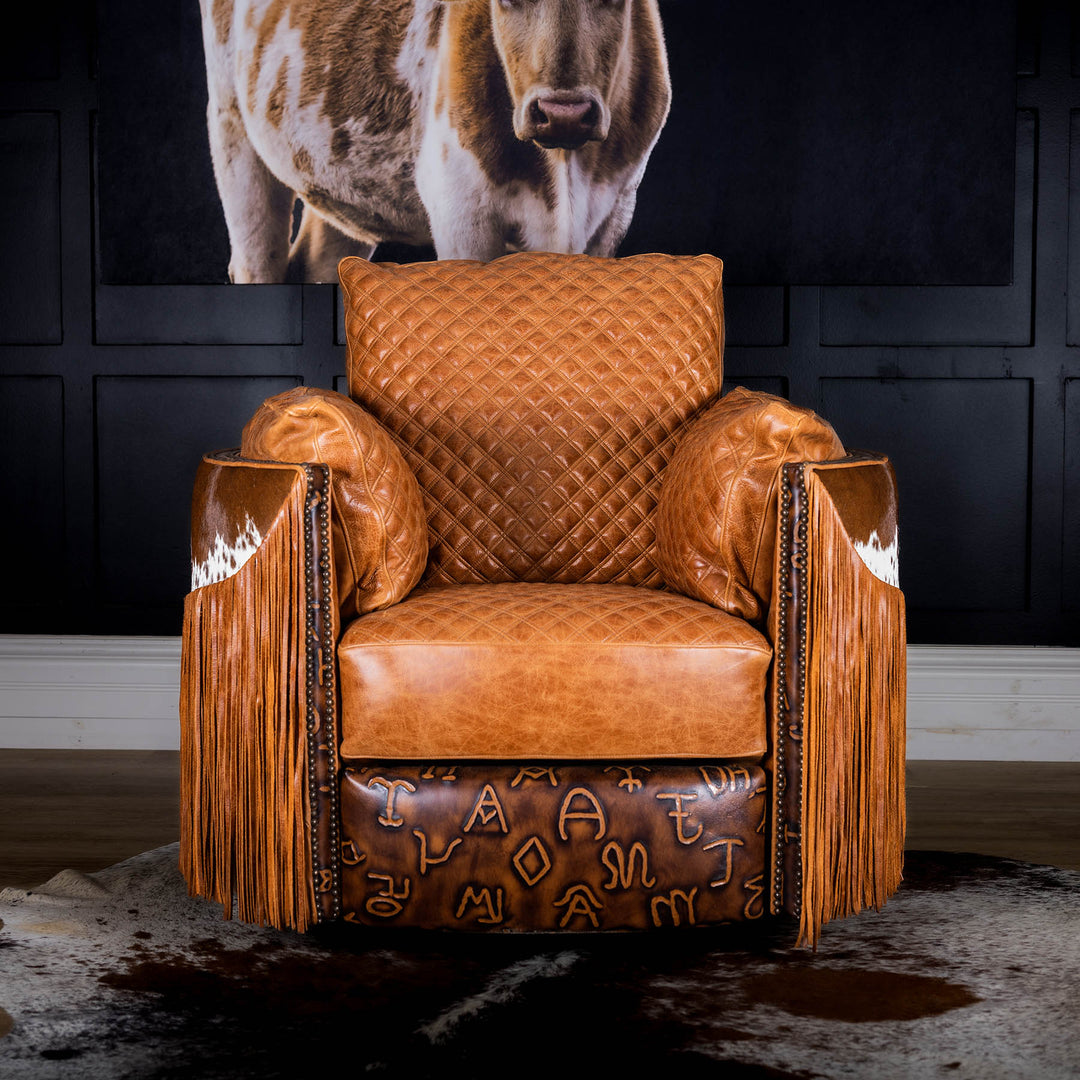 Mason Snug Leather Swivel Recliner