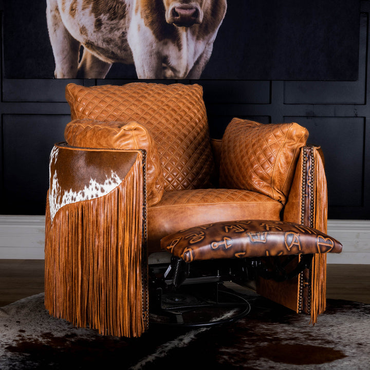 Mason Snug Leather Swivel Recliner
