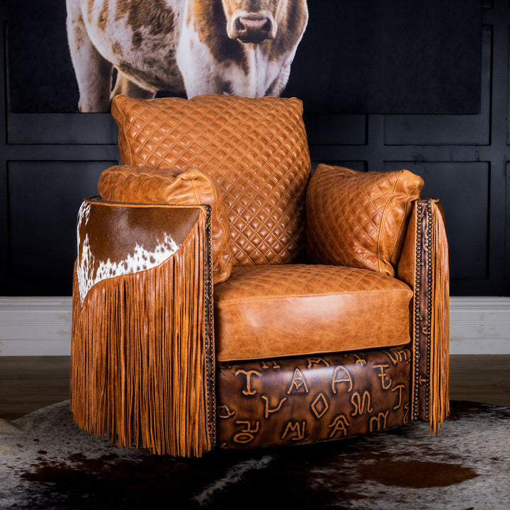 Mason Snug Leather Swivel Recliner