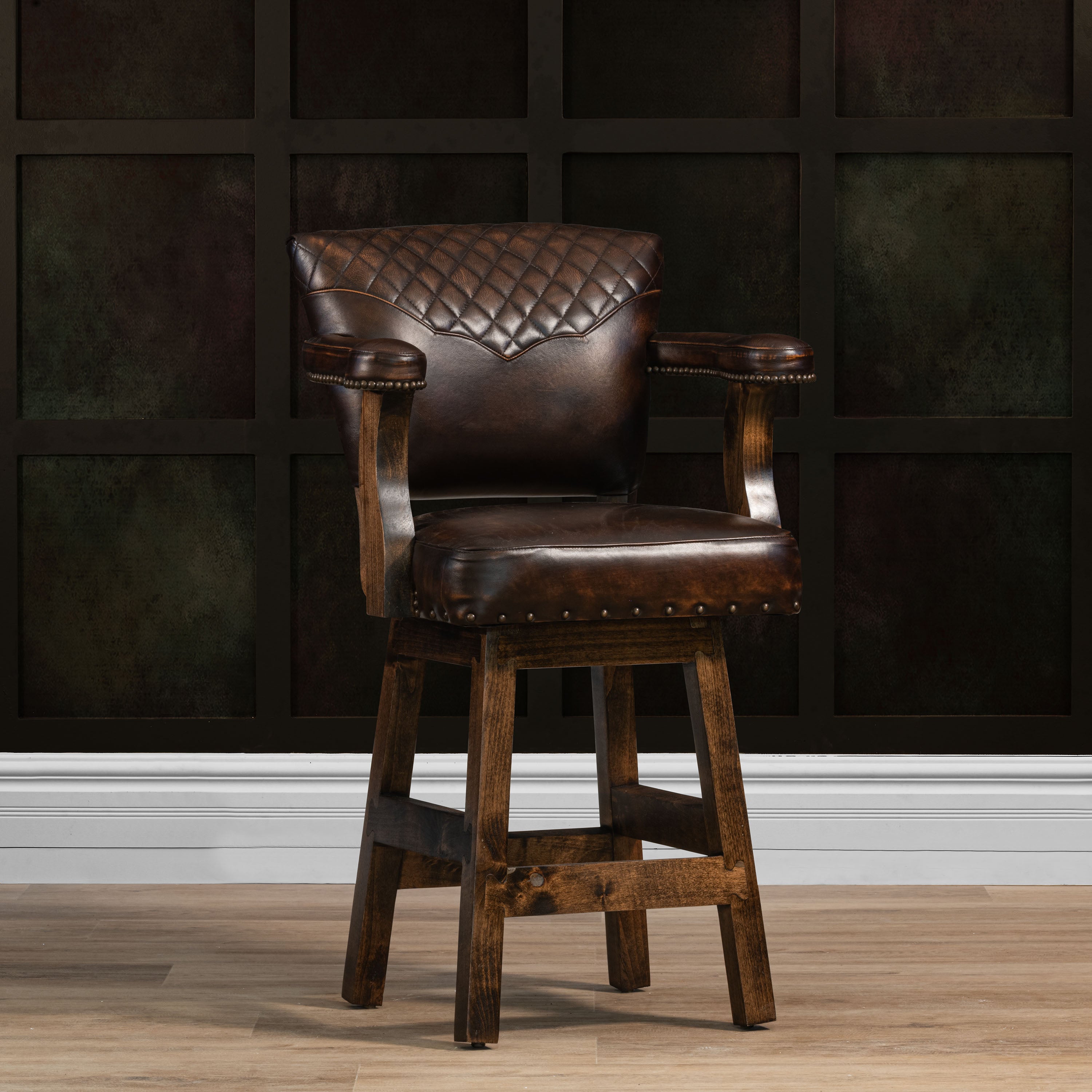 McAllen Leather Barstool – Texas Leather Western Collection