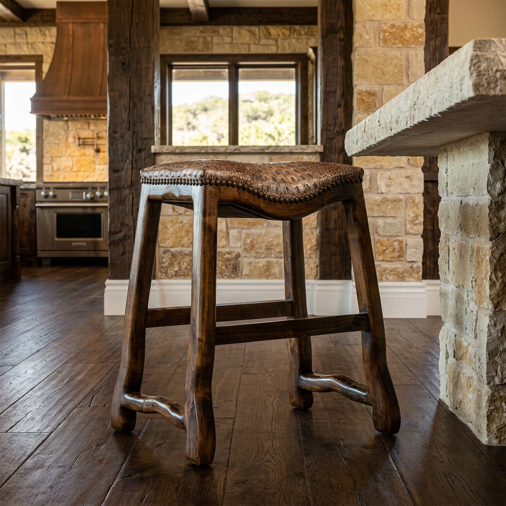 Menard Leather Saddle Stool