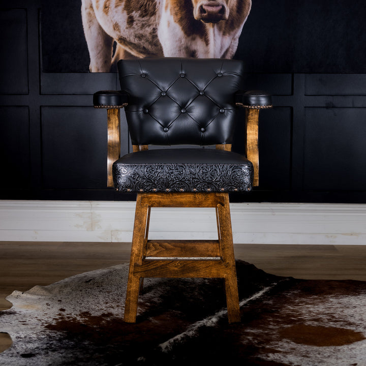 Midnight Western Chisum Barstool