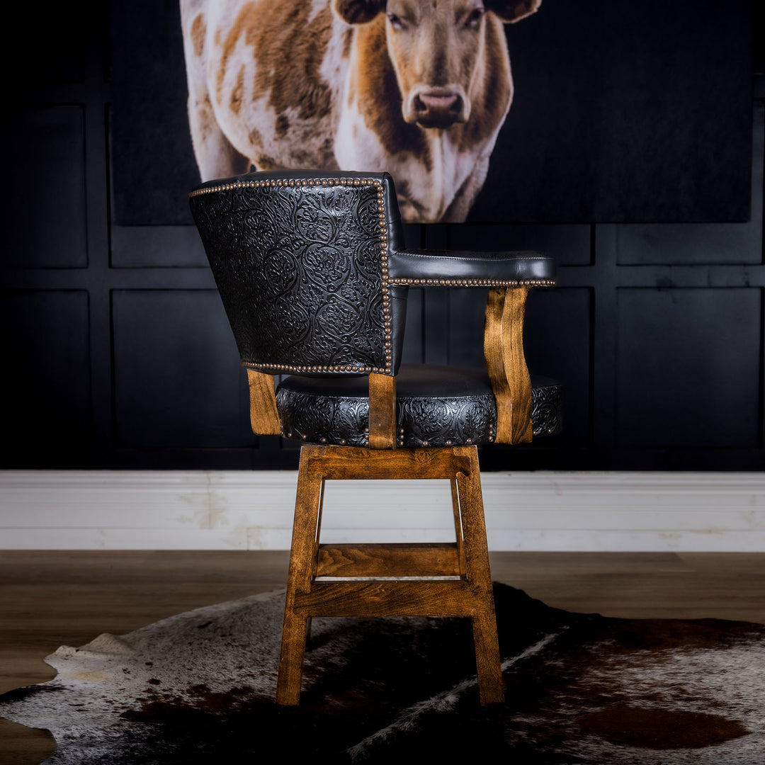 Midnight Western Chisum Barstool