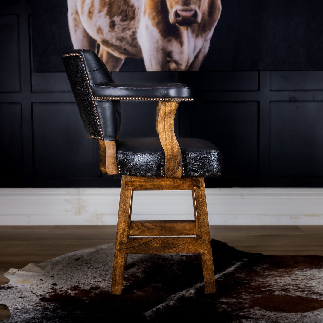 Midnight Western Chisum Barstool