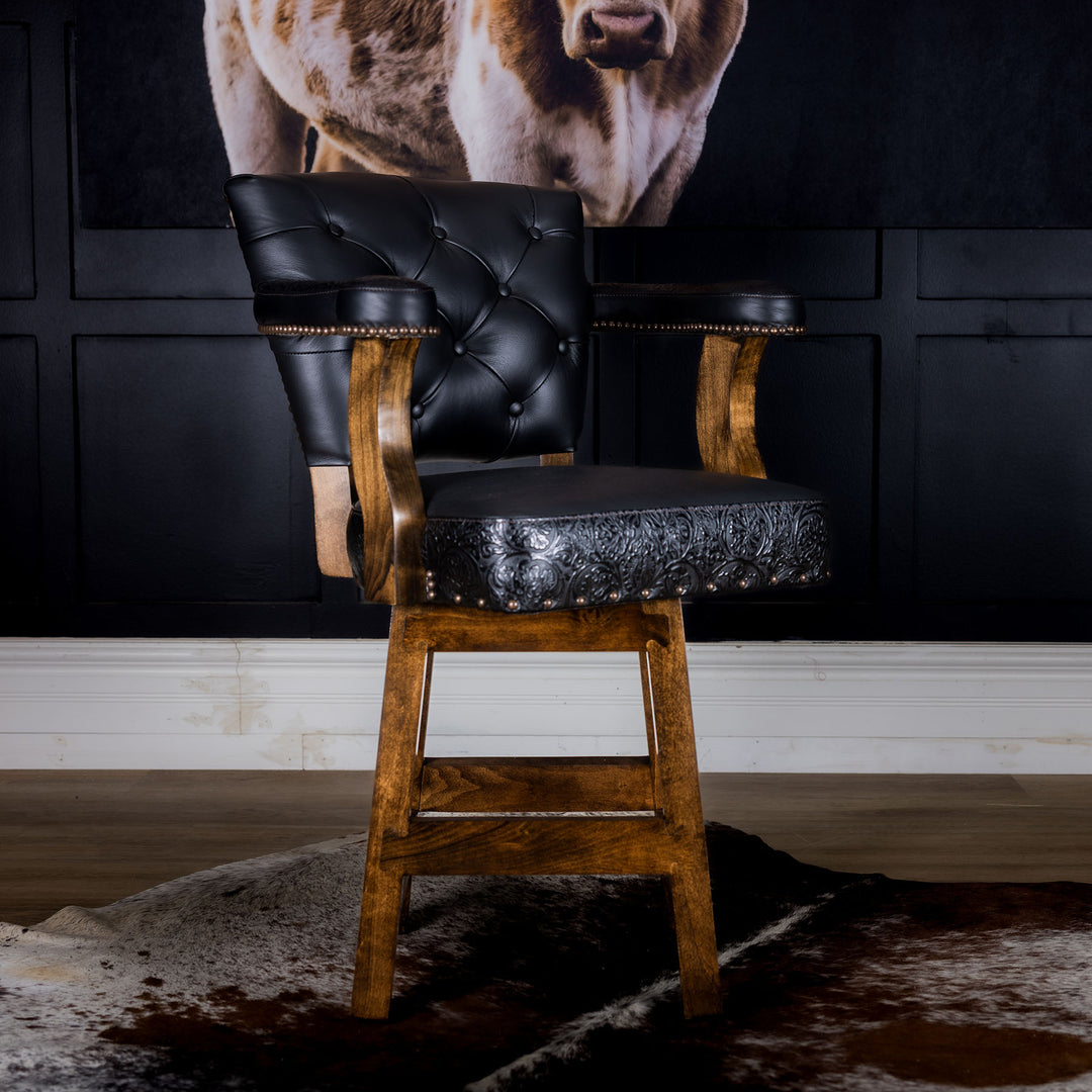 Midnight Western Chisum Barstool