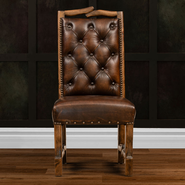 Milford Tufted Leather Dining Chair
