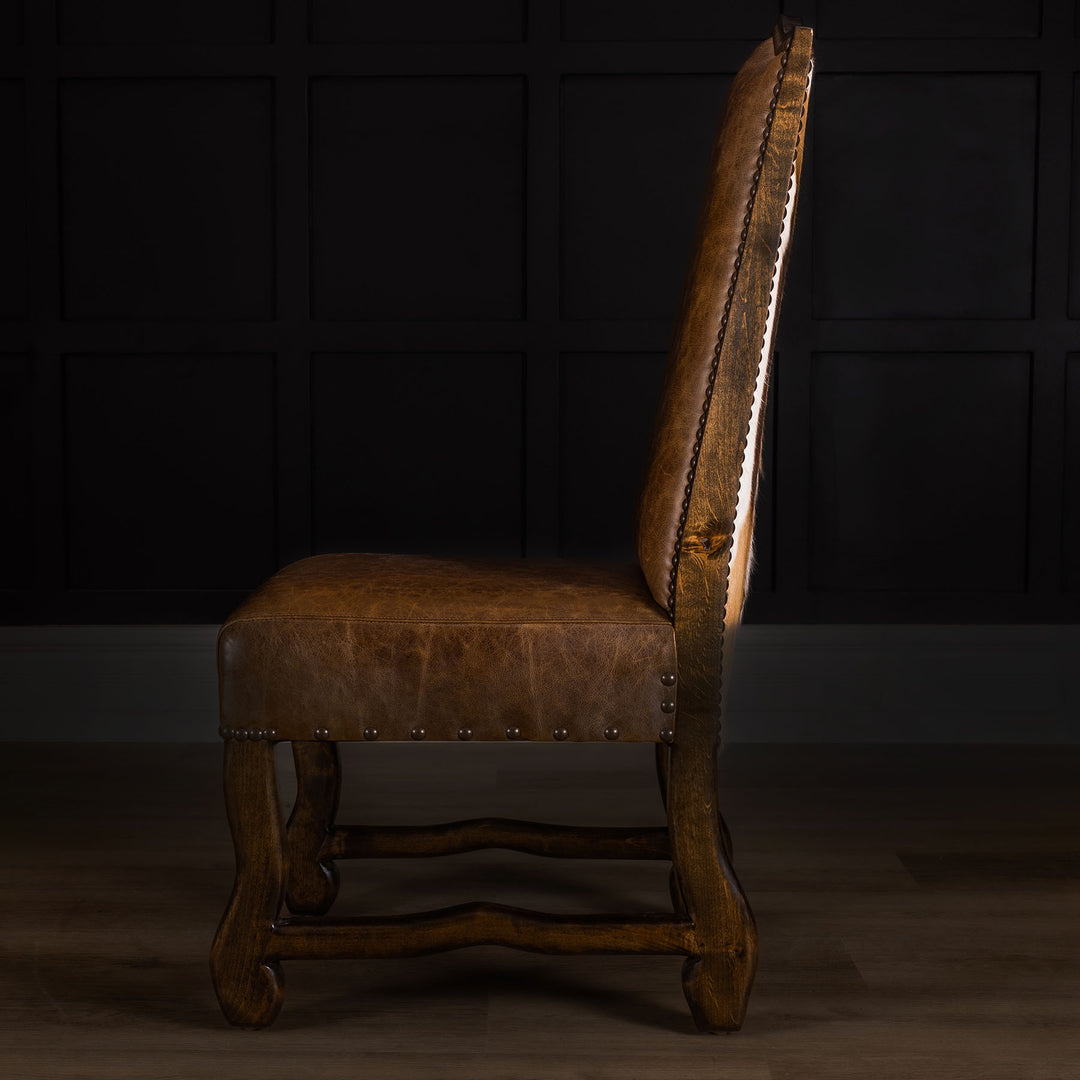 Oak Leather Dining Chair