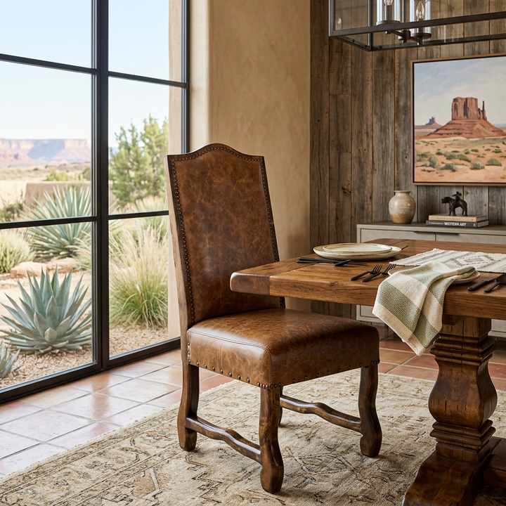 Oak Leather Dining Chair
