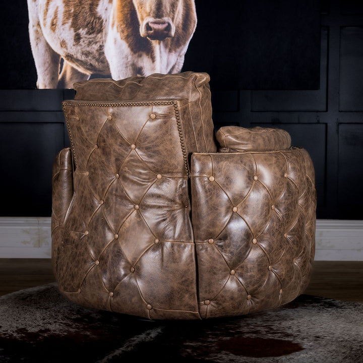 Patterson Snug Leather Swivel Recliner