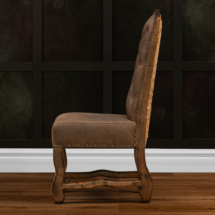 Plains Tufted Leather Dining Chair