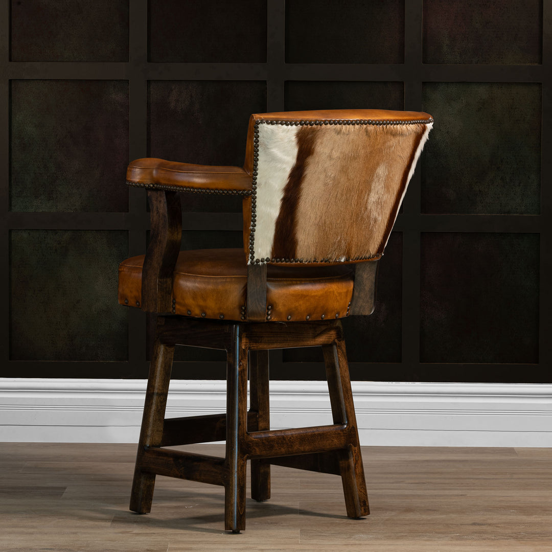 Maverick Leather Barstool