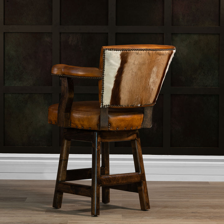 Maverick Leather Barstool