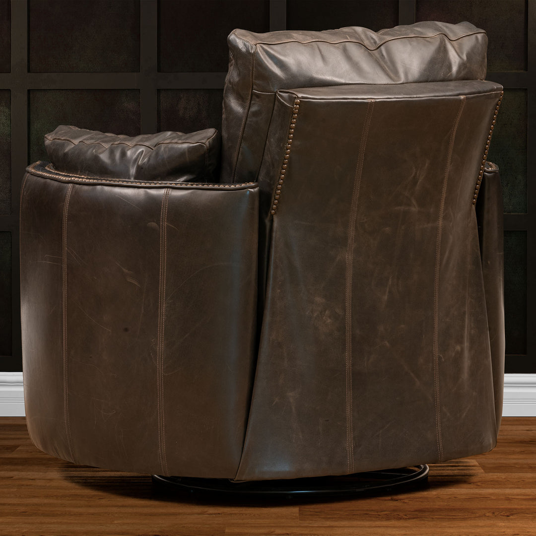 Quemado Snug Leather Swivel Recliner