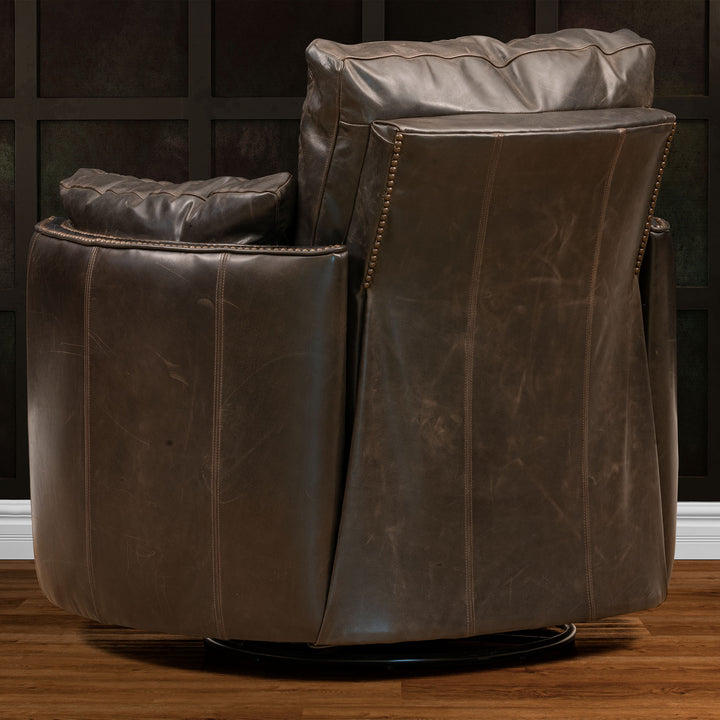 Quemado Snug Leather Swivel Recliner