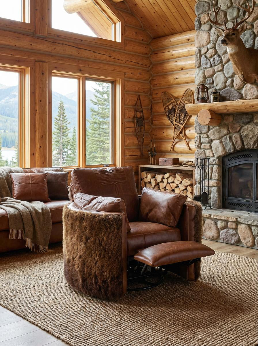 Ranger Snug Leather Swivel Recliner