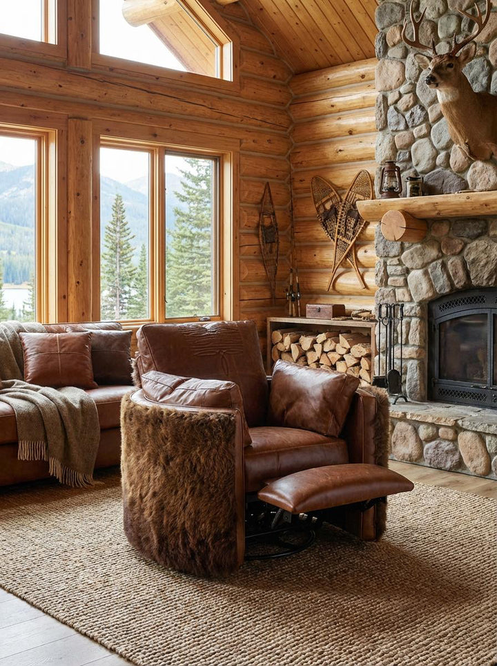 Ranger Snug Leather Swivel Recliner