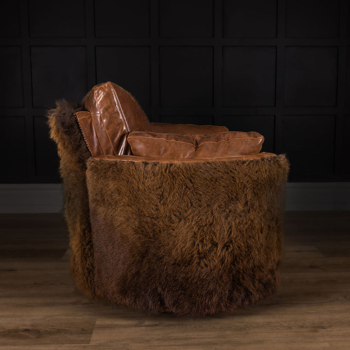 Ranger Snug Leather Swivel Recliner