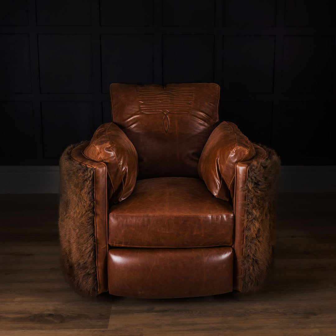 Ranger Snug Leather Swivel Recliner