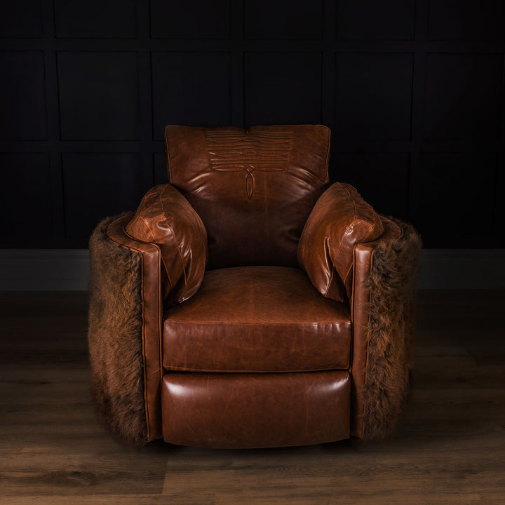 Ranger Snug Leather Swivel Recliner