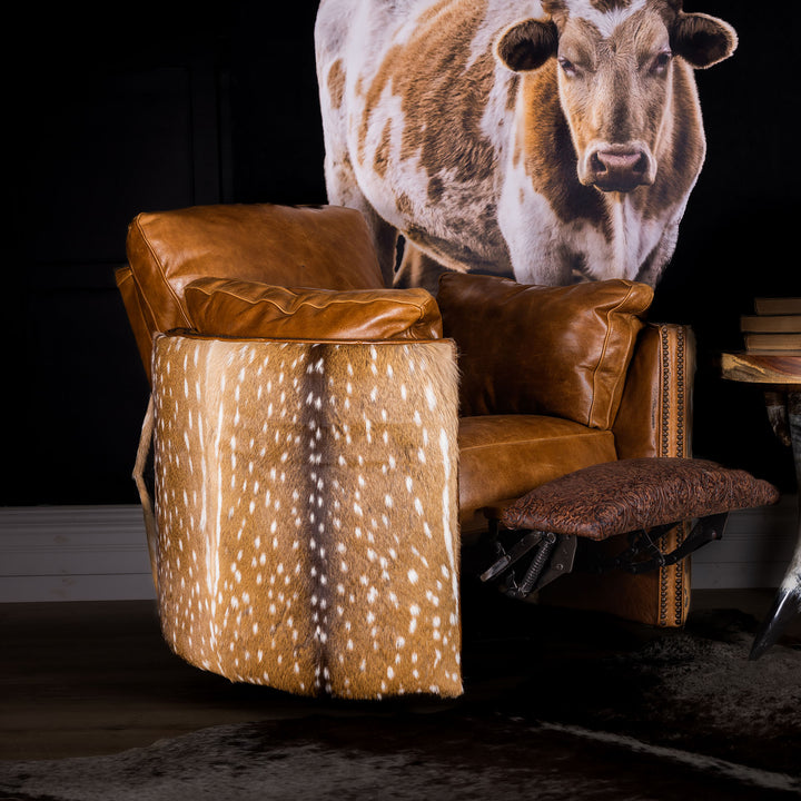 Rangely Snug Leather Swivel Recliner