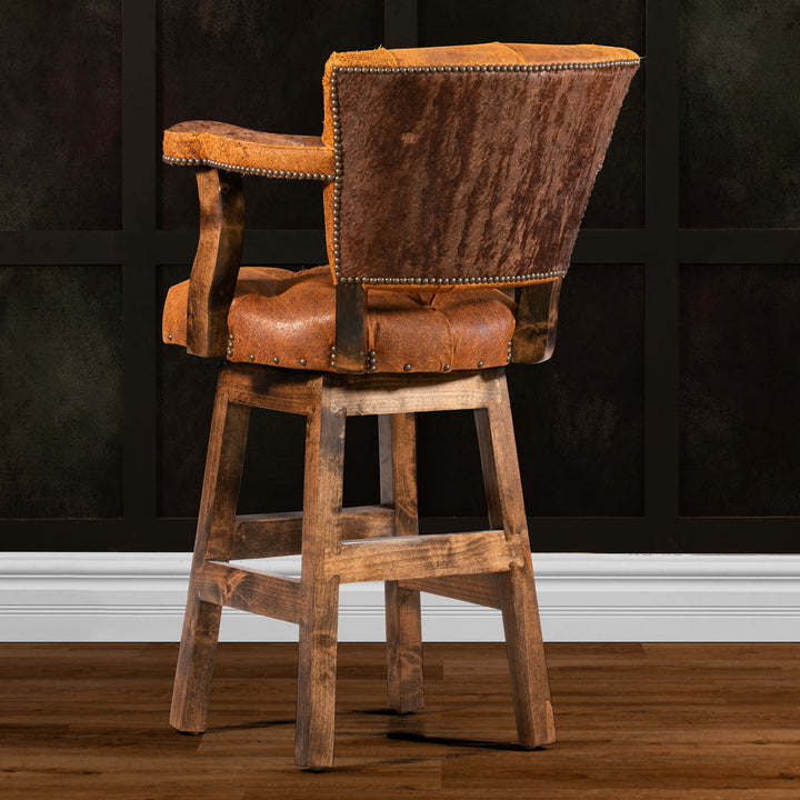 Rankin RJ Chisum Tufted Leather Barstool