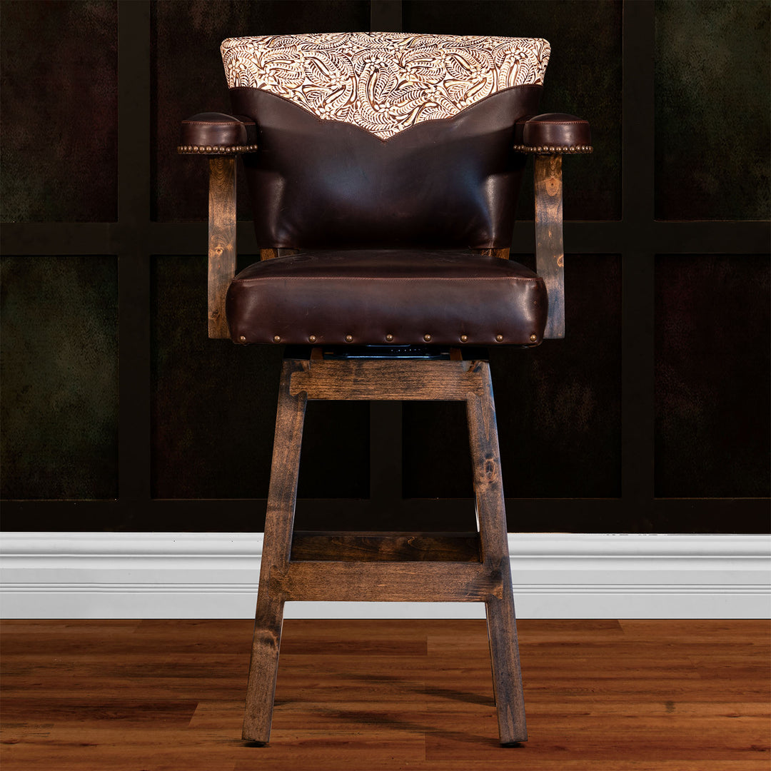 Rayen RJ Chisum Leather Barstool