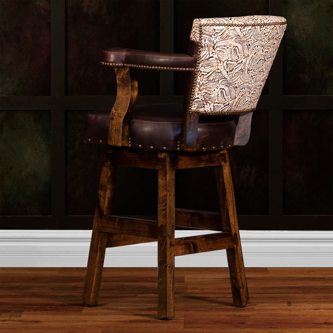 Rayen RJ Chisum Leather Barstool