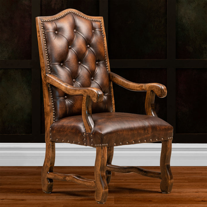 Redwood Tufted Leather Dining Chair