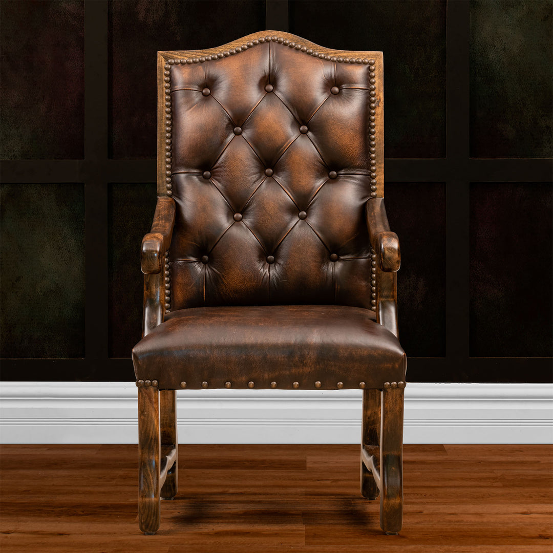 Redwood Tufted Leather Dining Chair